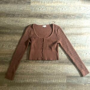 Brown Mini Cardigan
